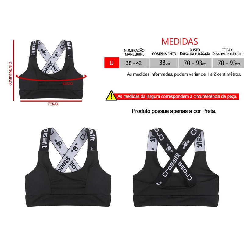 Descubra o Top Sem Bojo Preto para seus Treinos de Crossfit, Corrida e Mais! Cod.:243