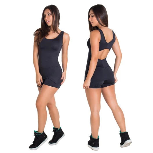 Macaquinho Short Saia Fitness: Estilo e Conforto para Seus Treinos Mood Modas! Cod.:155