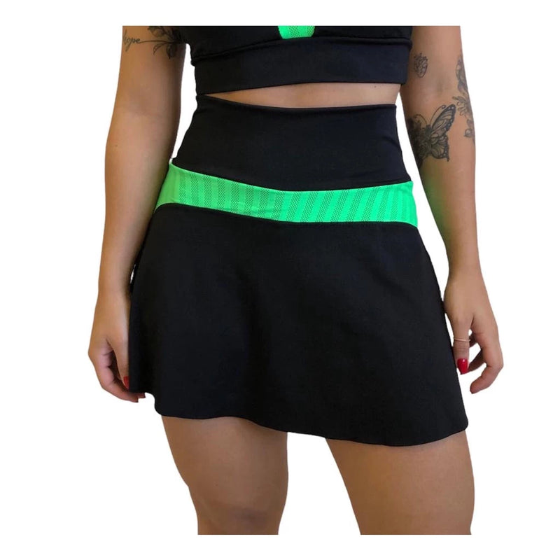 Shorts Saia Feminino Fitness para Academia com Detalhes em Telinha! Cod.:285