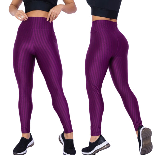 KIT - COMPRE 1 LEVE 3: Calça Legging 3D Academia Cintura Alta Empina BumBum