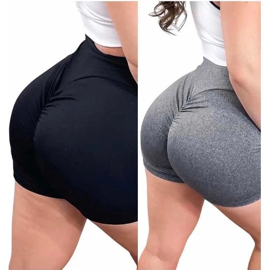 Shorts Empina Bumbum de Cós Alto Franzido para Academia e Moda Fitness!" Cod.:271