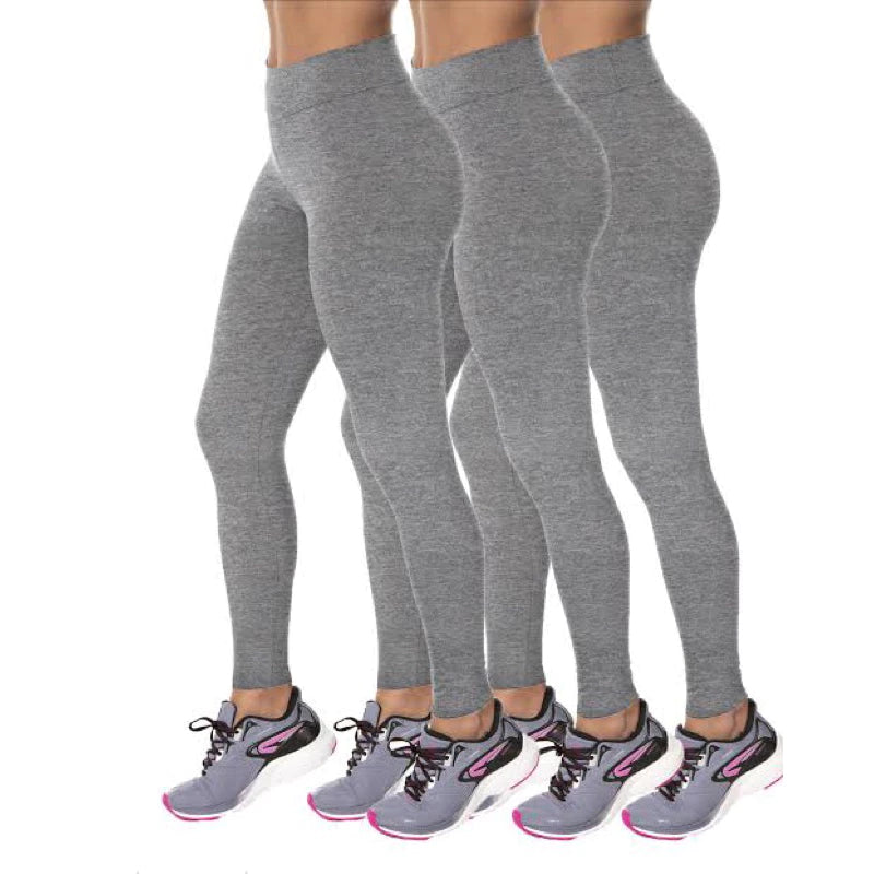 Kit 3 Calças Legging Lisa: Conforto e Estilo para seus Treinos em Los Angeles! Cod.: 229