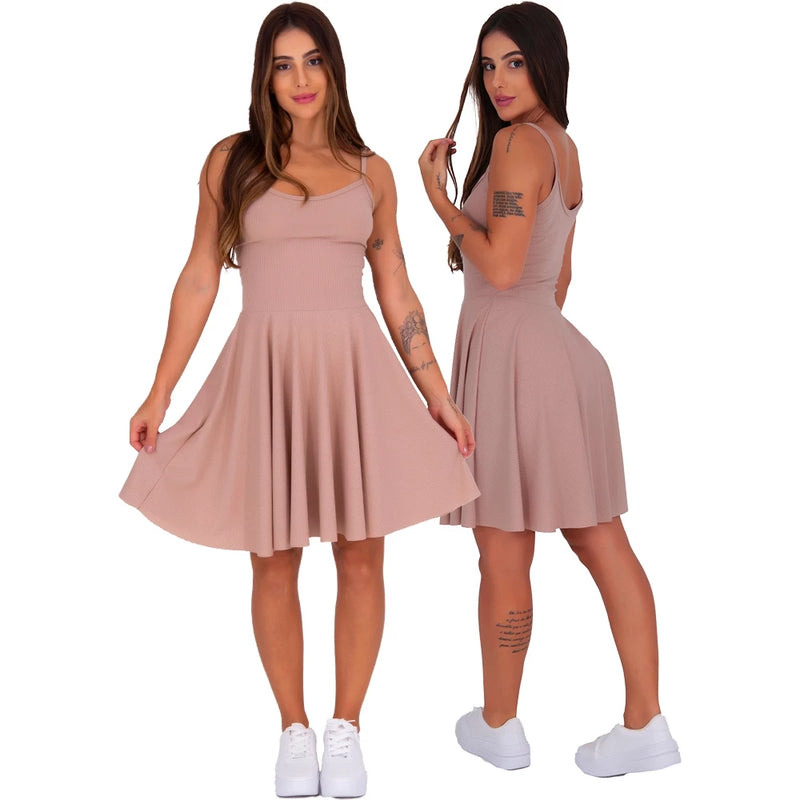 Vestido Feminino Godê Ribana Rodado: Moda Feminina em Destaque! cod. 169