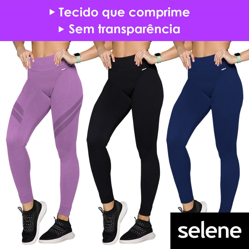 Calça Legging Selene Feminina Sem Transparência e Sem Costura! Ideal para Academia e Fitness! Cod.: 326