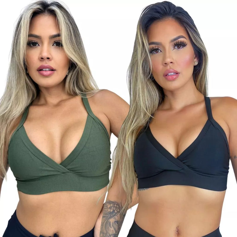 Conforto e Estilo em Cada Movimento - Top Fitness Feminino com Forro para Academia Cod.:241