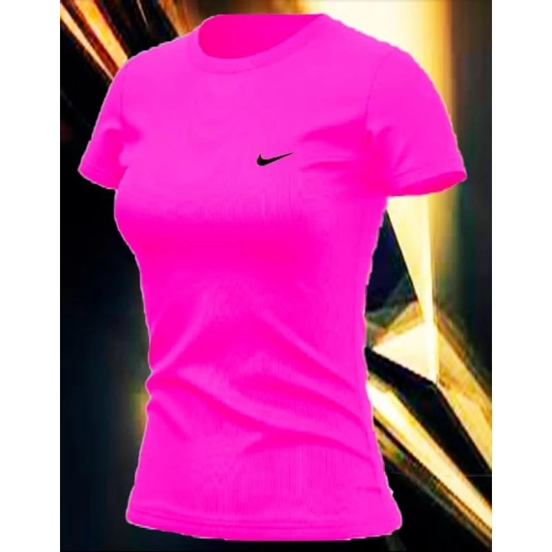 Brilhe nos Treinos com a Camiseta Feminina Dry Fit Prateada! Cod.:309