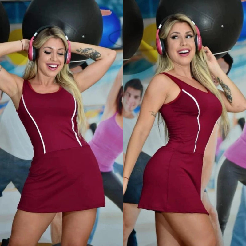 Macaquinho Feminino: Shorts Saia para um Visual Fitness na Academia! Cod.:154