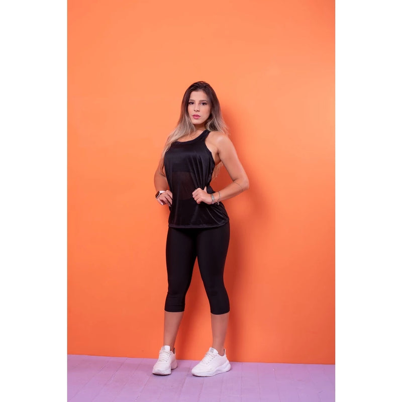 Camiseta Regata Fitness em Poliamida com Micro-furinhos! Cod.:310