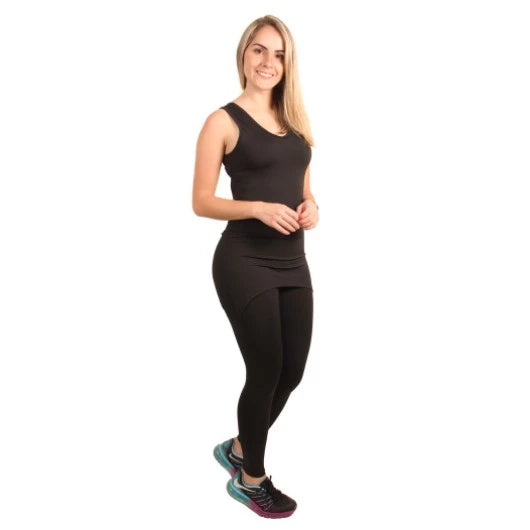 Macacão Feminino Longo com Saia: Estilo e Praticidade para seu Treino Fitness! Cod.:163