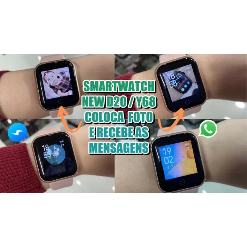 Relógio Inteligente Bluetooth D20/Y68: Seu Smartwatch Multifuncional para Conectar e Monitorar Cod.:  208