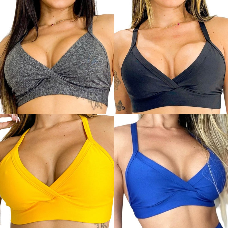 Compre 1 e Leve 3  - Tops Fitness Academia Com Forro Confortável Estampas e Cores Diversas