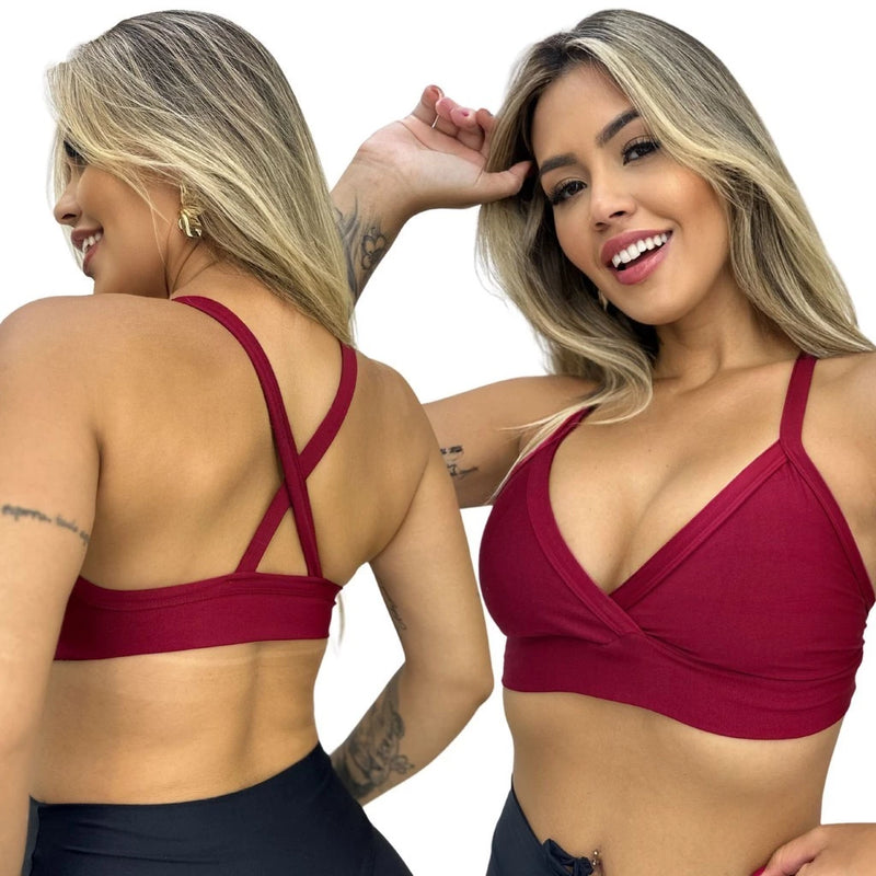 Conforto e Estilo em Cada Movimento - Top Fitness Feminino com Forro para Academia Cod.:241