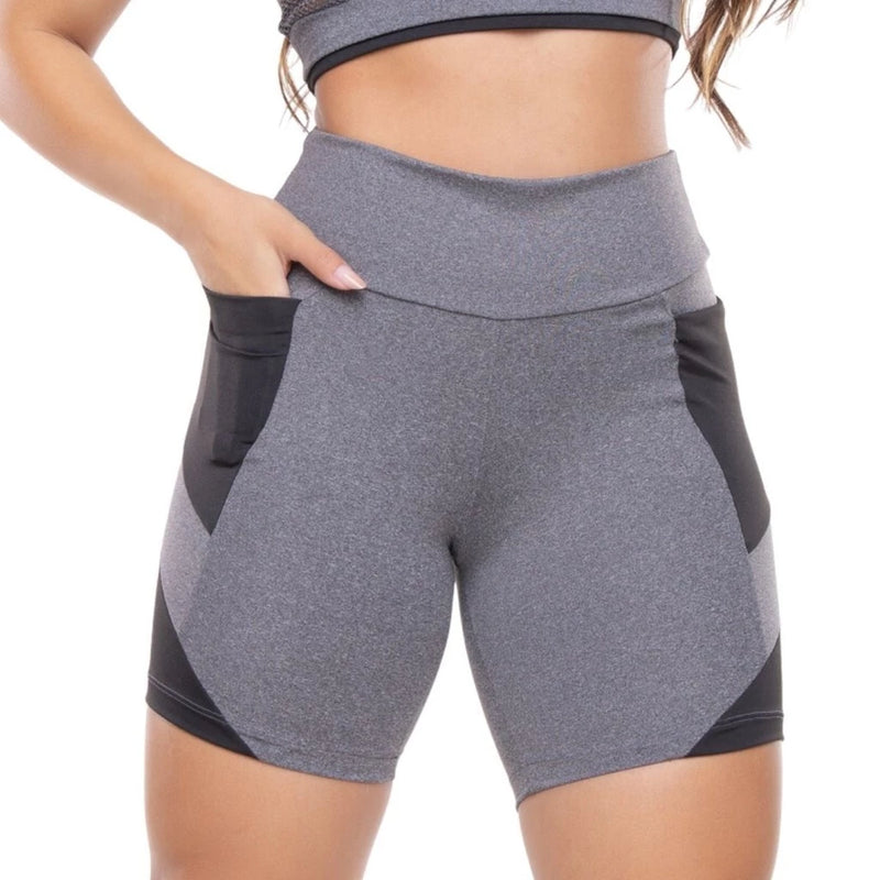 Short Feminino Perfeito para Academia, Fitness e Crossfit, com Cintura Alta e Bolsos! Cod.:272