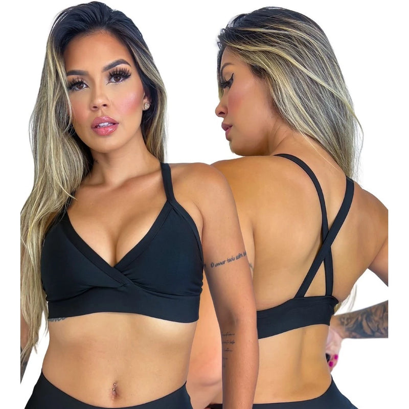 Conforto e Estilo em Cada Movimento - Top Fitness Feminino com Forro para Academia Cod.:241