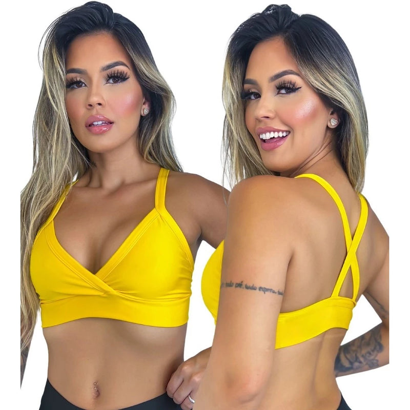 Conforto e Estilo em Cada Movimento - Top Fitness Feminino com Forro para Academia Cod.:241