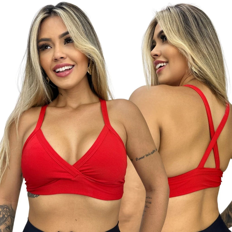 Conforto e Estilo em Cada Movimento - Top Fitness Feminino com Forro para Academia Cod.:241