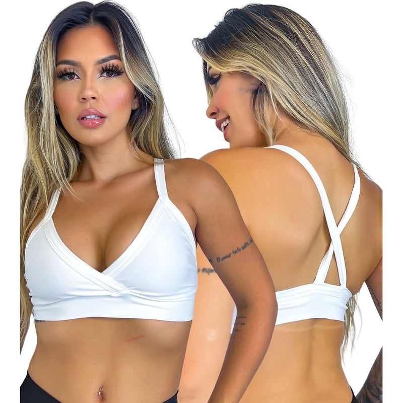 Conforto e Estilo em Cada Movimento - Top Fitness Feminino com Forro para Academia Cod.:241