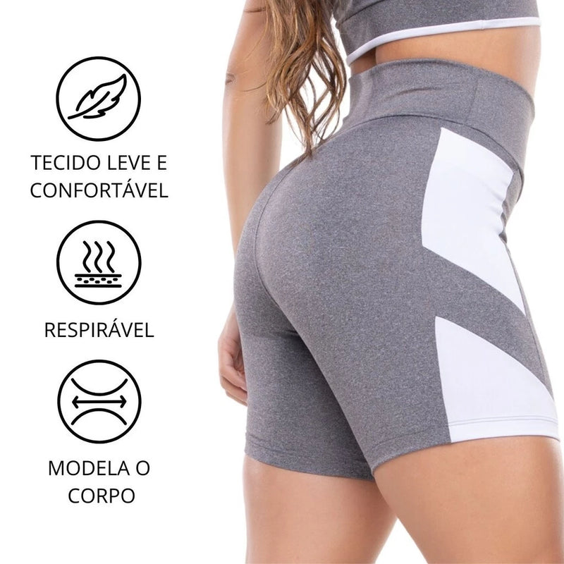 Short Feminino Perfeito para Academia, Fitness e Crossfit, com Cintura Alta e Bolsos! Cod.:272