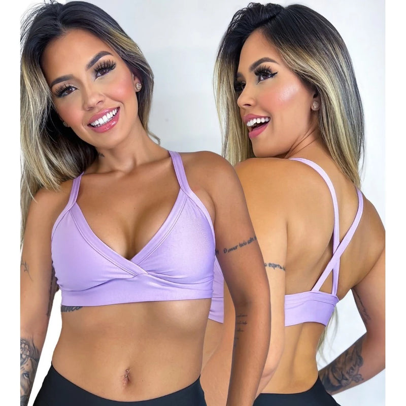 Conforto e Estilo em Cada Movimento - Top Fitness Feminino com Forro para Academia Cod.:241