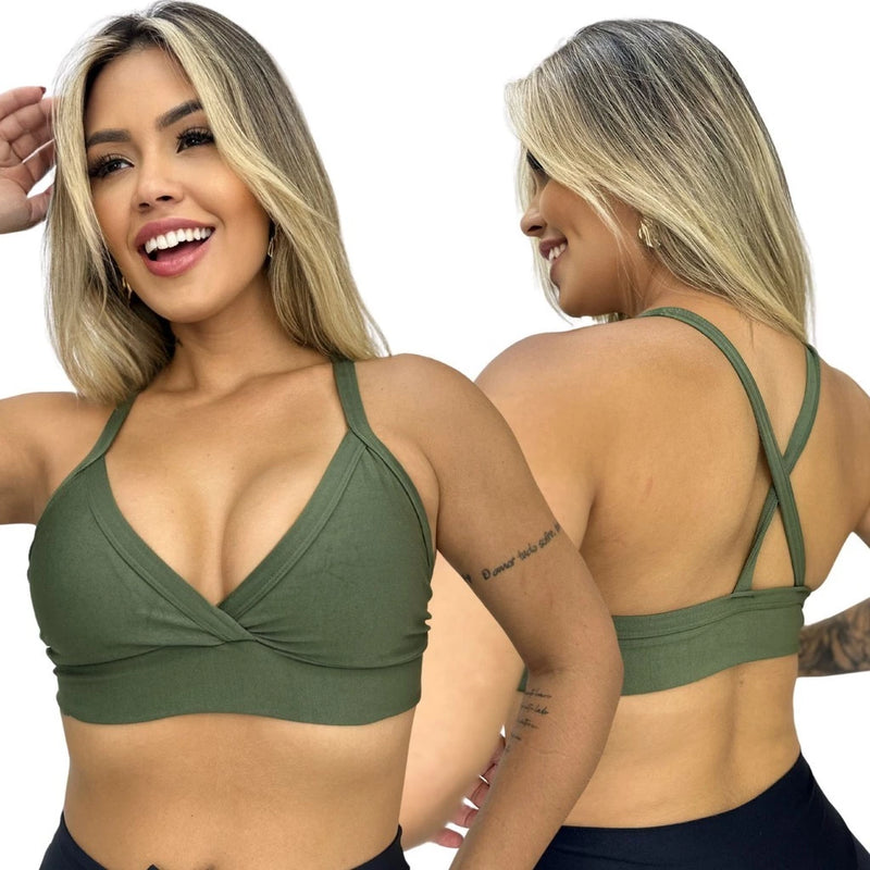 Conforto e Estilo em Cada Movimento - Top Fitness Feminino com Forro para Academia Cod.:241